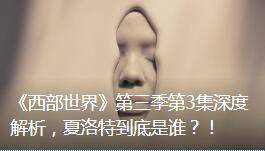 《西部世界第三季》第3集深度解析,夏洛特到底是谁?! 《西部世界第三季》第3集深度解析,夏洛特到底是谁?!